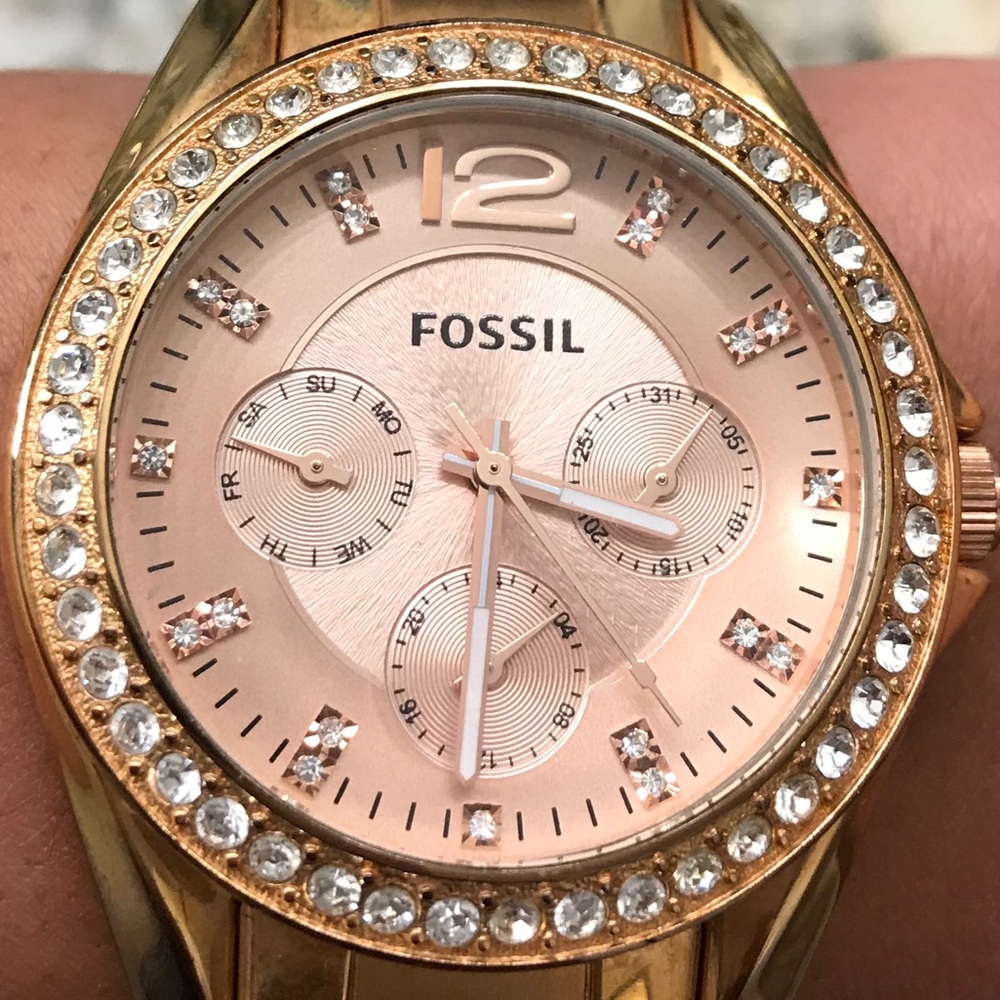 Rose Gold Fossil Watch